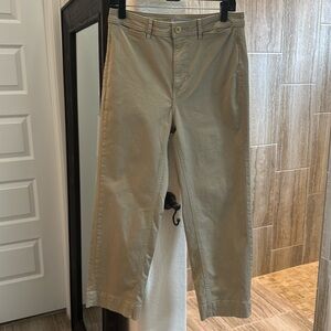 Everlane The Lightweight Straight-Leg Crop Pants Tan Size 6